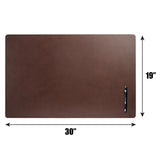 Dacasso Chocolate Brown Leather 30" x 19" Desk Mat without Rails