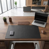 Dacasso Classic Black Leather 30" x 19" Desk Mat without Rails