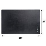 Dacasso Classic Black Leather 30" x 19" Desk Mat without Rails