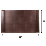 Dacasso Dark Brown Bonded Leather 30" x 18" Desk Pad