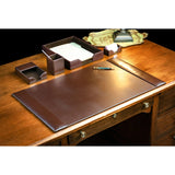 Dacasso Dark Brown Bonded Leather 5-Piece Desk Set