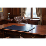 Dacasso Navy Blue Bonded Leather 30" x 18" Desk Pad