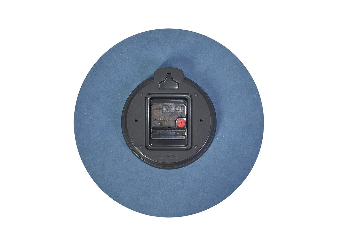 Alba Wooden Wall Clock – Blue, 12"