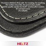 Black textured product with white stitching and Heetz logo at the bottom.