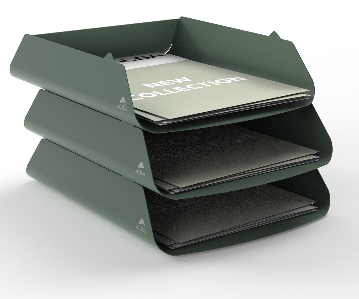 Alba O'desk Metal Letter Tray – Stackable