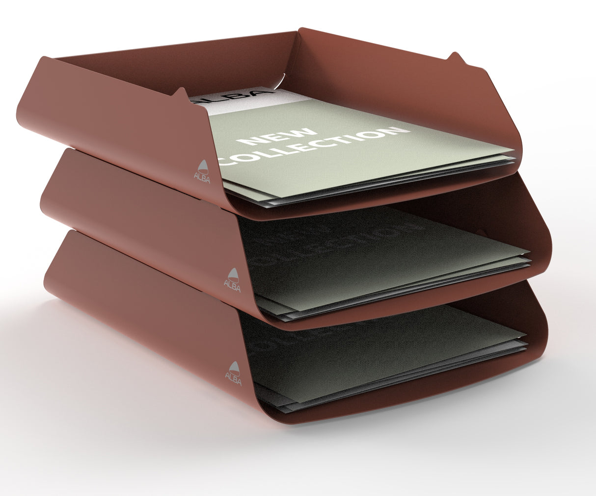 Alba O'desk Metal Letter Tray – Stackable