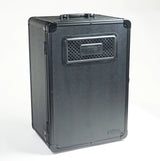 Black Vaultz cell phone locker storage solution with vented panel and carry handle, office equipment organizer