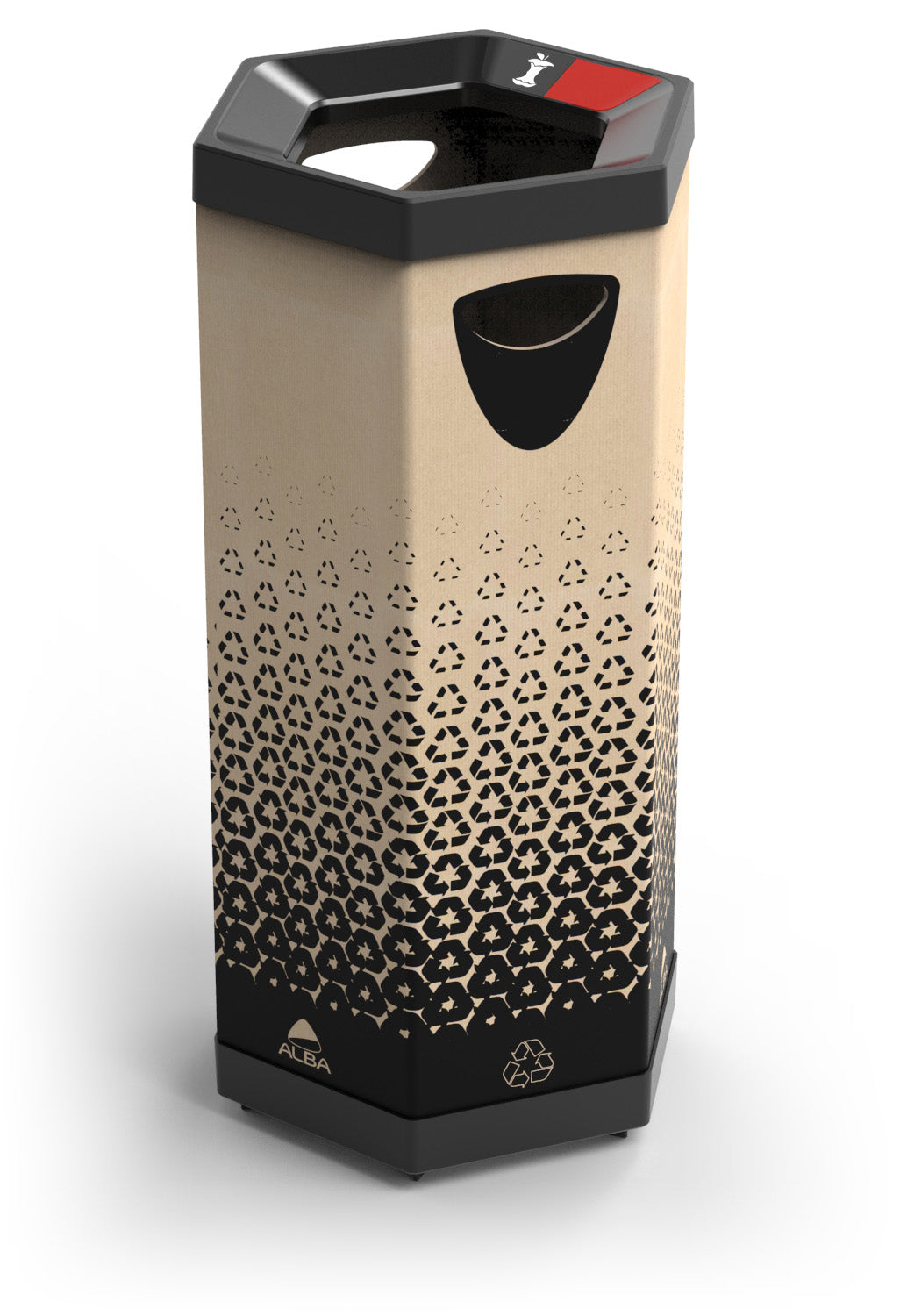 Alba Eco-Friendly Cardboard Sorting & Recycling Bin – 60L