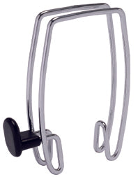 Alba Double-Sided Partition Coat Hook – Chrome Office Panel Hanging Hook