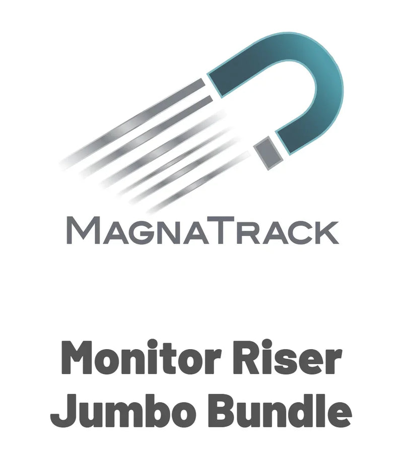 MAGNATrack logo and Monitor Riser Jumbo Bundle text