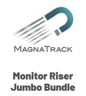 Victor MagnaTrack Monitor Riser Jumbo Bundle logo featuring a blue magnet graphic