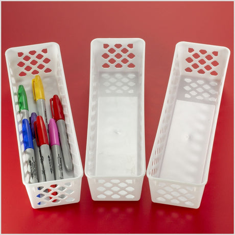Achieva® Supply Basket - 3-Pack, Long, White