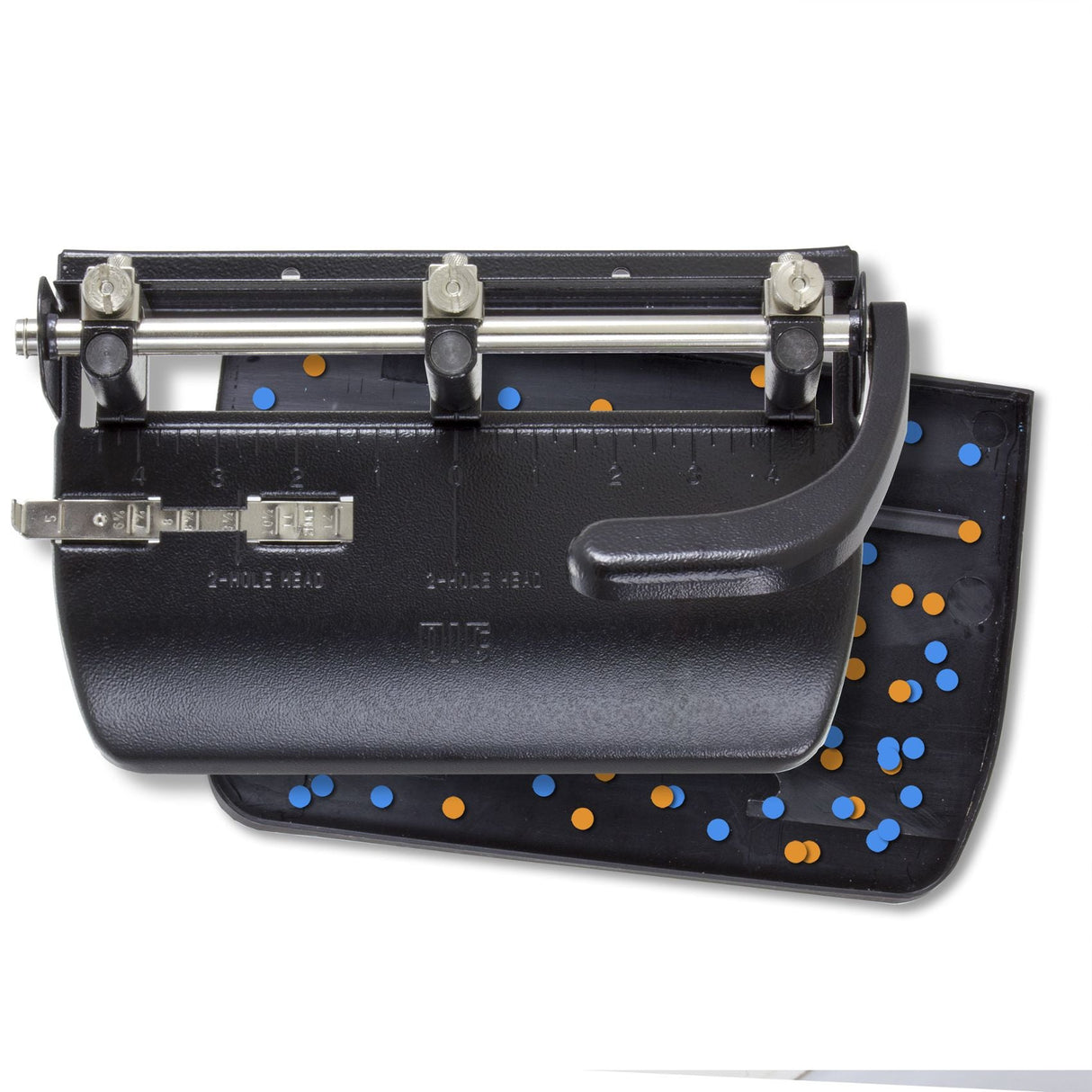 Adjustable 3-Hole Punch with Lever Handle