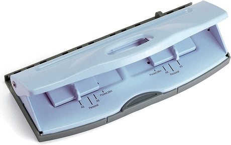 Adjustable 6-Hole Punch for Planners and Binders, Blue