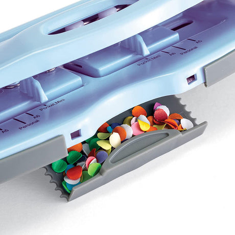 Adjustable 6-Hole Punch for Planners and Binders, Blue