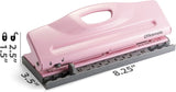 Adjustable 6-Hole Punch for Planners and Binders, pink