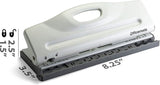 Adjustable 6-Hole Punch for Planners and Binders, White
