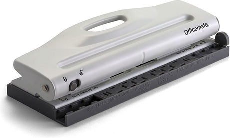 Adjustable 6-Hole Punch for Planners and Binders, White