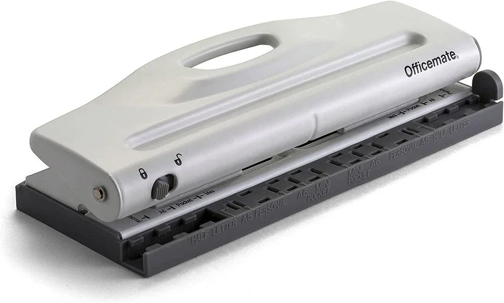 Officemate® Adjustable 6-Hole Punch for Planners & Binders