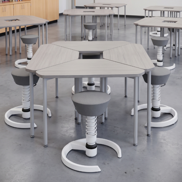 Aeris Swopper Ergonomic Office Stool with Glides - Black