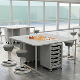 Aeris Swopper Ergonomic Office Stool with Glides - Black