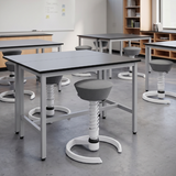 Aeris Swopper Ergonomic Office Stool with Glides - Black