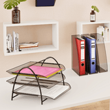 Alba 3 Drawer Mesh Metal Letter Tray Organizer