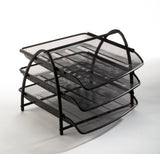 Alba 3 Drawer Mesh Metal Letter Tray Organizer