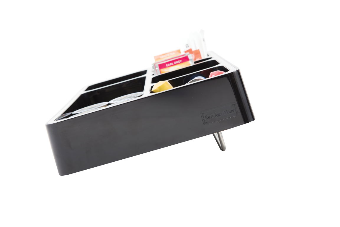 Alba Rendez-Vous Capsule Dispenser – 4-Compartment Coffee Pod Organizer