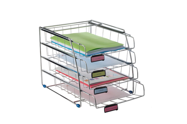 Alba 4 Drawer Metal Letter Tray Organizer