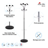 Alba Chrome Freestanding Coat Stand with 12 Pegs