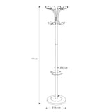 Alba Chrome Freestanding Coat Stand with 12 Pegs