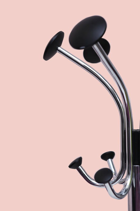 Alba Chrome Freestanding Coat Stand with 12 Pegs