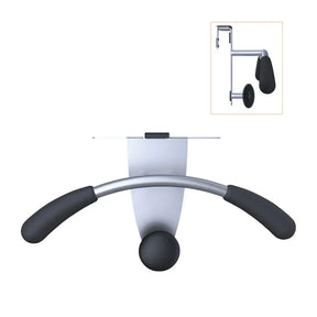 Alba door mounted hanger with a peg and black foam padded grips