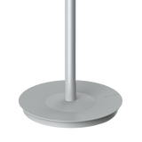 Modern silver coat stand base with integrated umbrella holder, minimalist office accessory