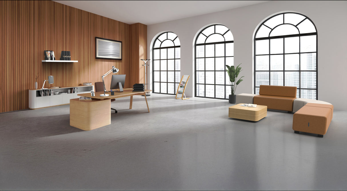 Alba Magazine Display Stand – 6-Pocket Scandinavian Brochure Rack with Wood and ABS