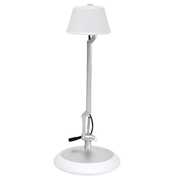 Alba White LED Desk Lamp – Adjustable Office Task Light with Articulated Arm