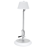 Alba White LED Desk Lamp – Adjustable Office Task Light with Articulated Arm