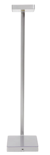 Alba LED Silver Desk Lamp with Adjustable Arm Weighted Base
