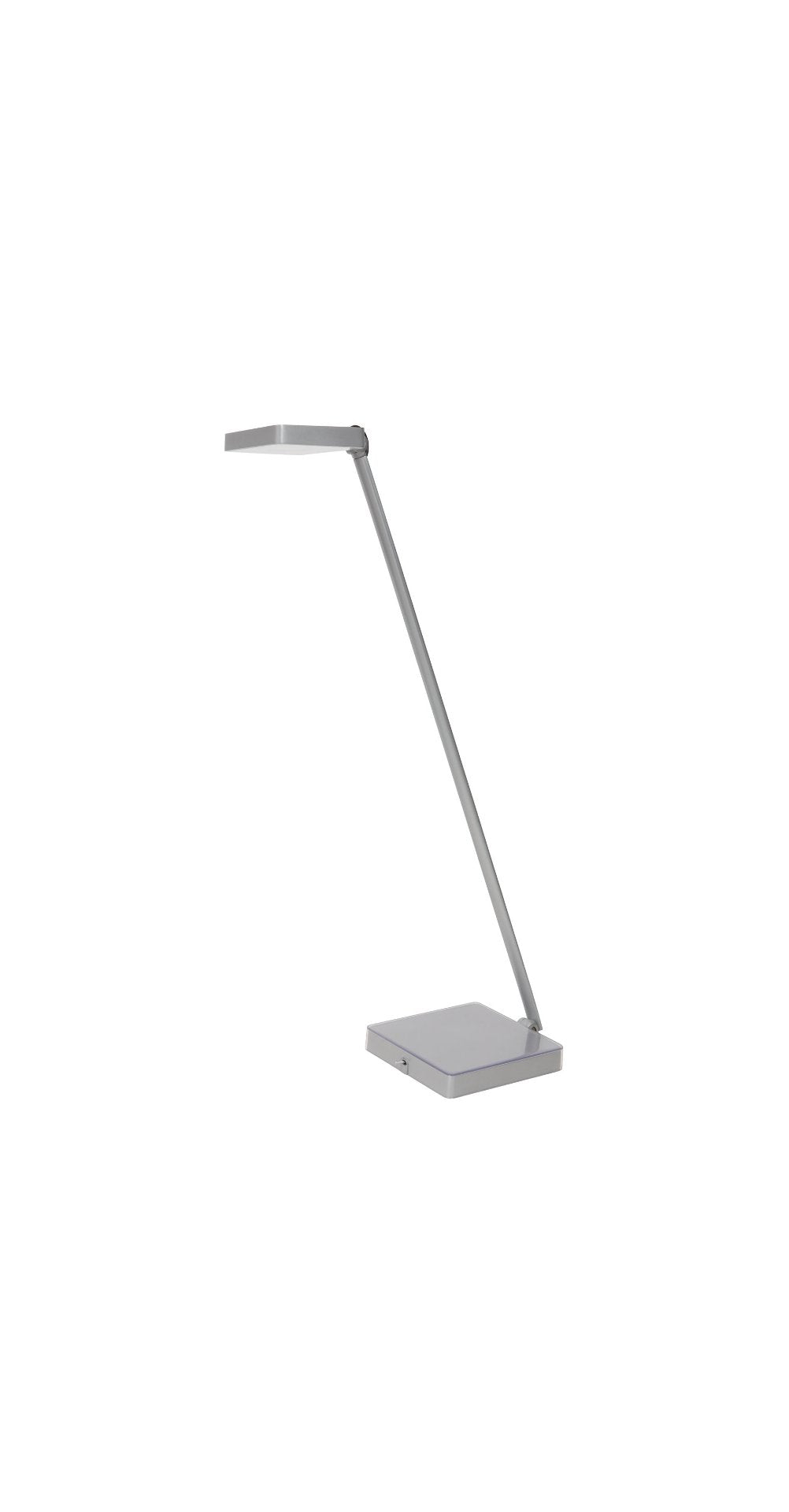 Alba LED Silver Desk Lamp with Adjustable Arm Weighted Base