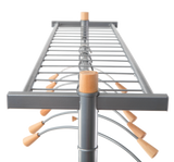 Alba Lux Mobile Garment Rack with 6 Hangers