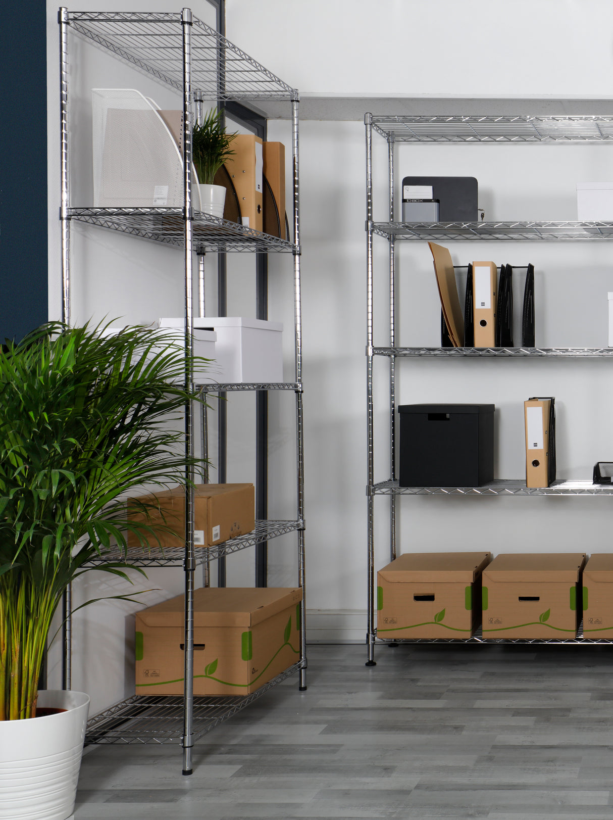 Alba A4 Metal Mesh Magazine Holder – Black Desk File Organizer