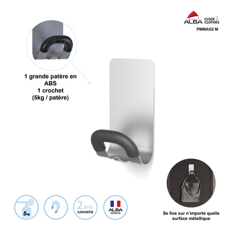 Alba Magnetic Wall Peg with Hook