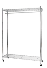 Alba Mobi Mobile Garment Rack with Shelves