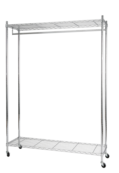 Alba Mobi Mobile Garment Rack with Shelves