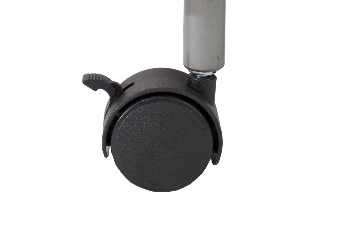 Alba Mobile Magazine Display – Large Transparent 4-Shelf Brochure Rack with Wheels