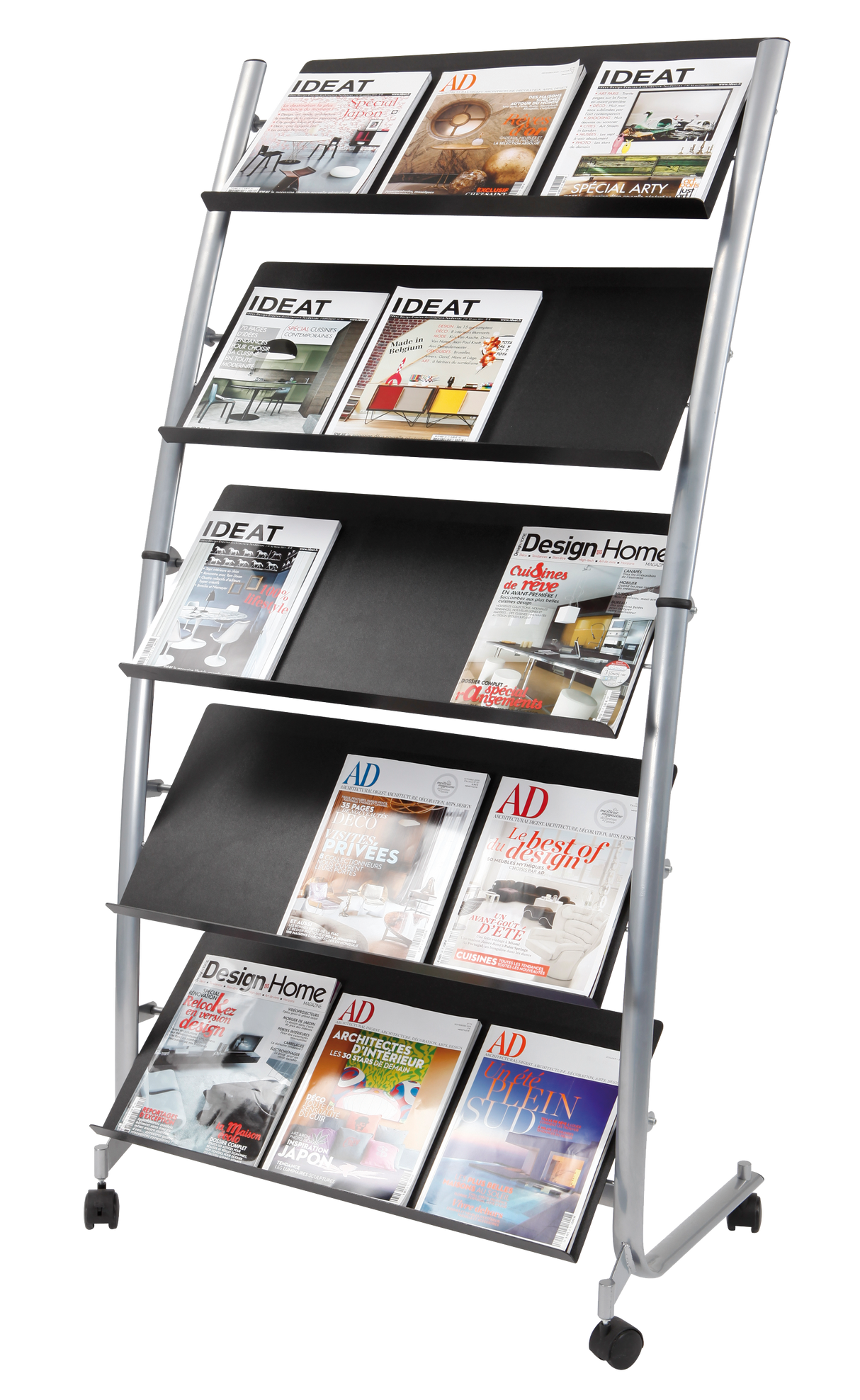 Alba Mobile Literature Display with 15 Compartments