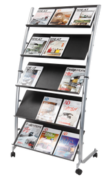 Alba Mobile Literature Display with 15 Compartments