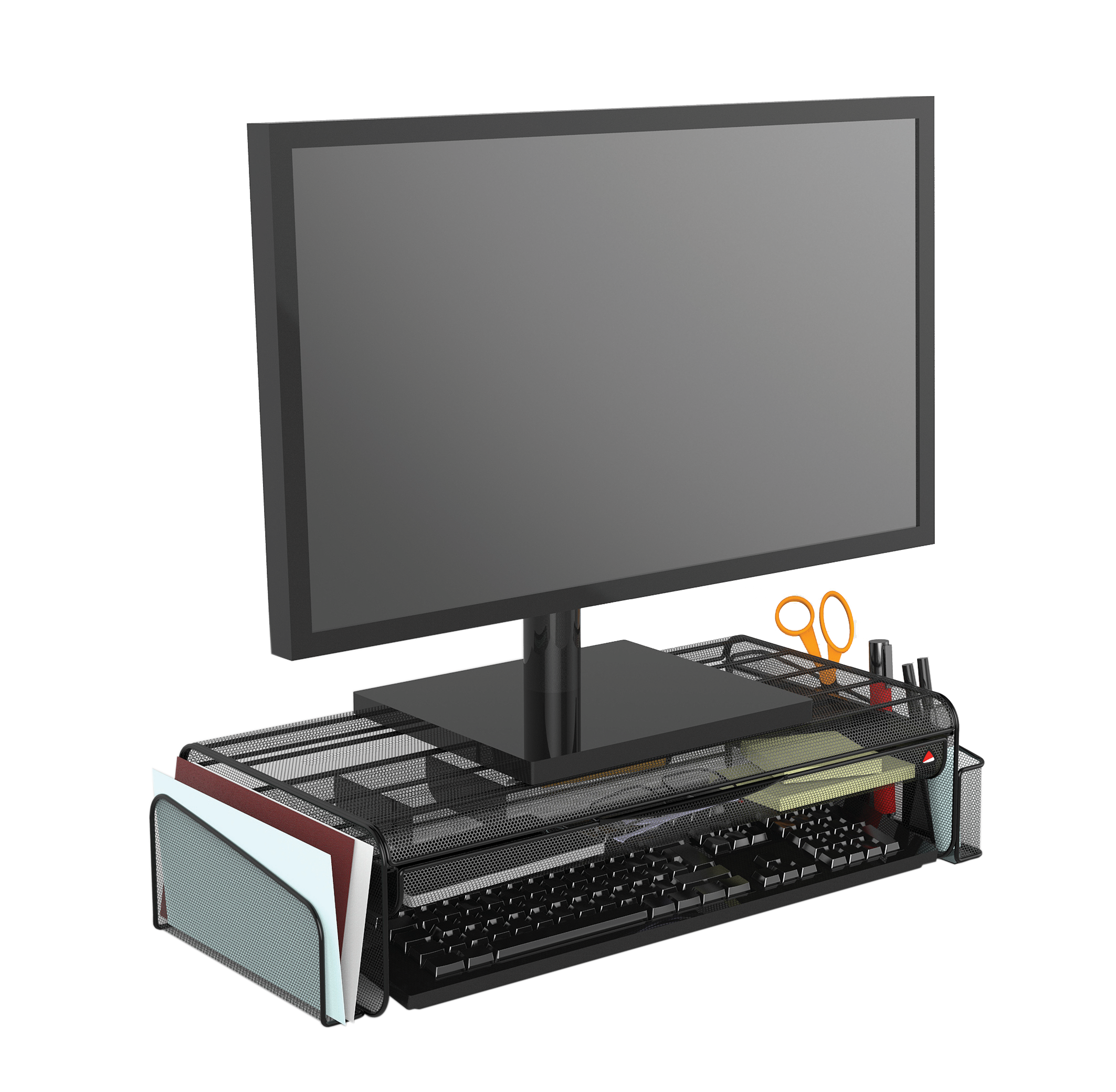 Alba Monitor Stand with Office Desk Organizer