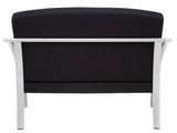 Alba Nova Two-Seat Reception Chair – Black Upholstered Guest Sofa with Steel Frame